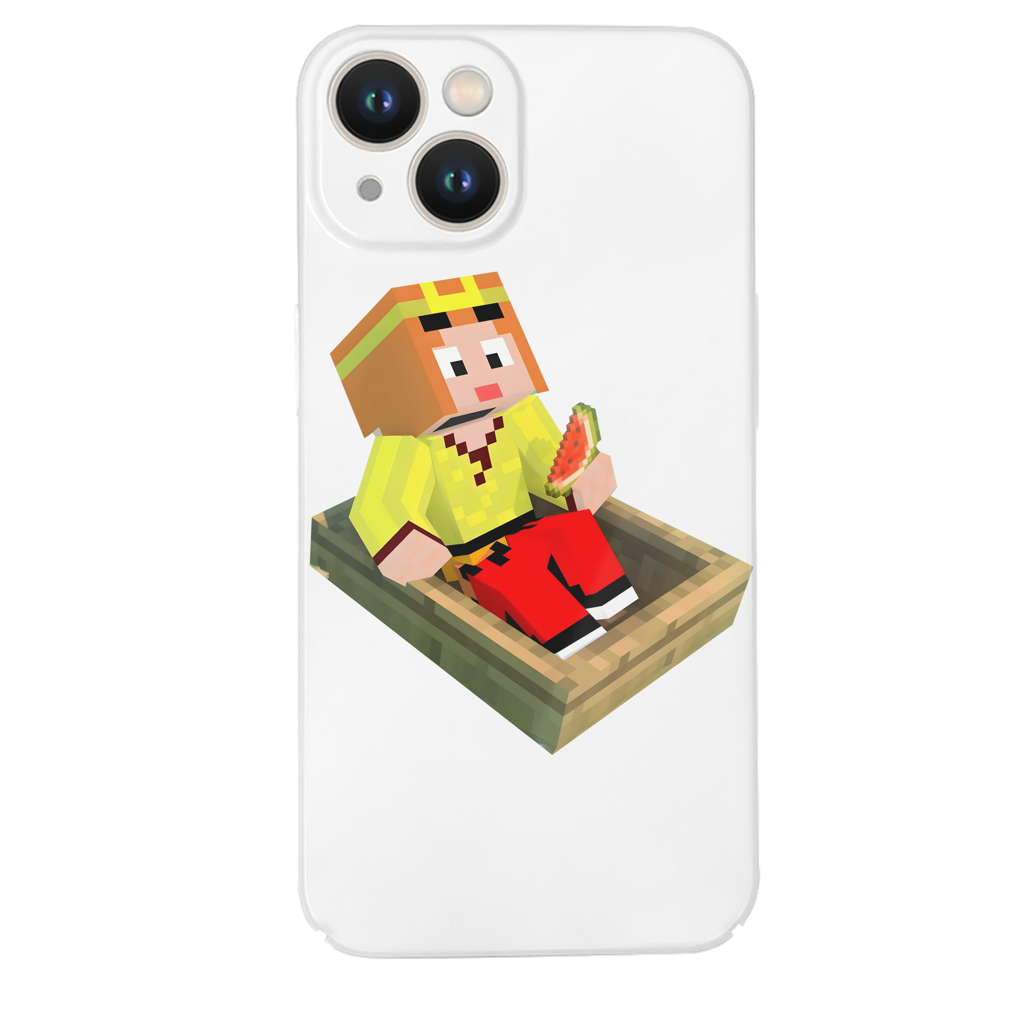 （画像用） マインクラフト ブロックの世界 Minecraft MC Block world 【iPhone 14シリーズ対応】ハードケース
